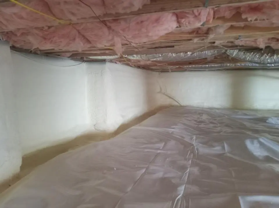 Crawl space encapsulation with closed-cell spray foam for Attic Insulation in Highwood
